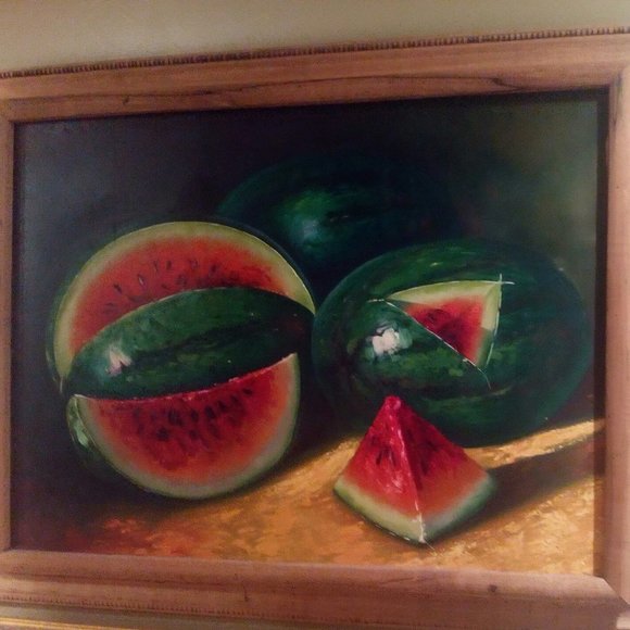 Oil Painting Framed..Watermelons 32X29